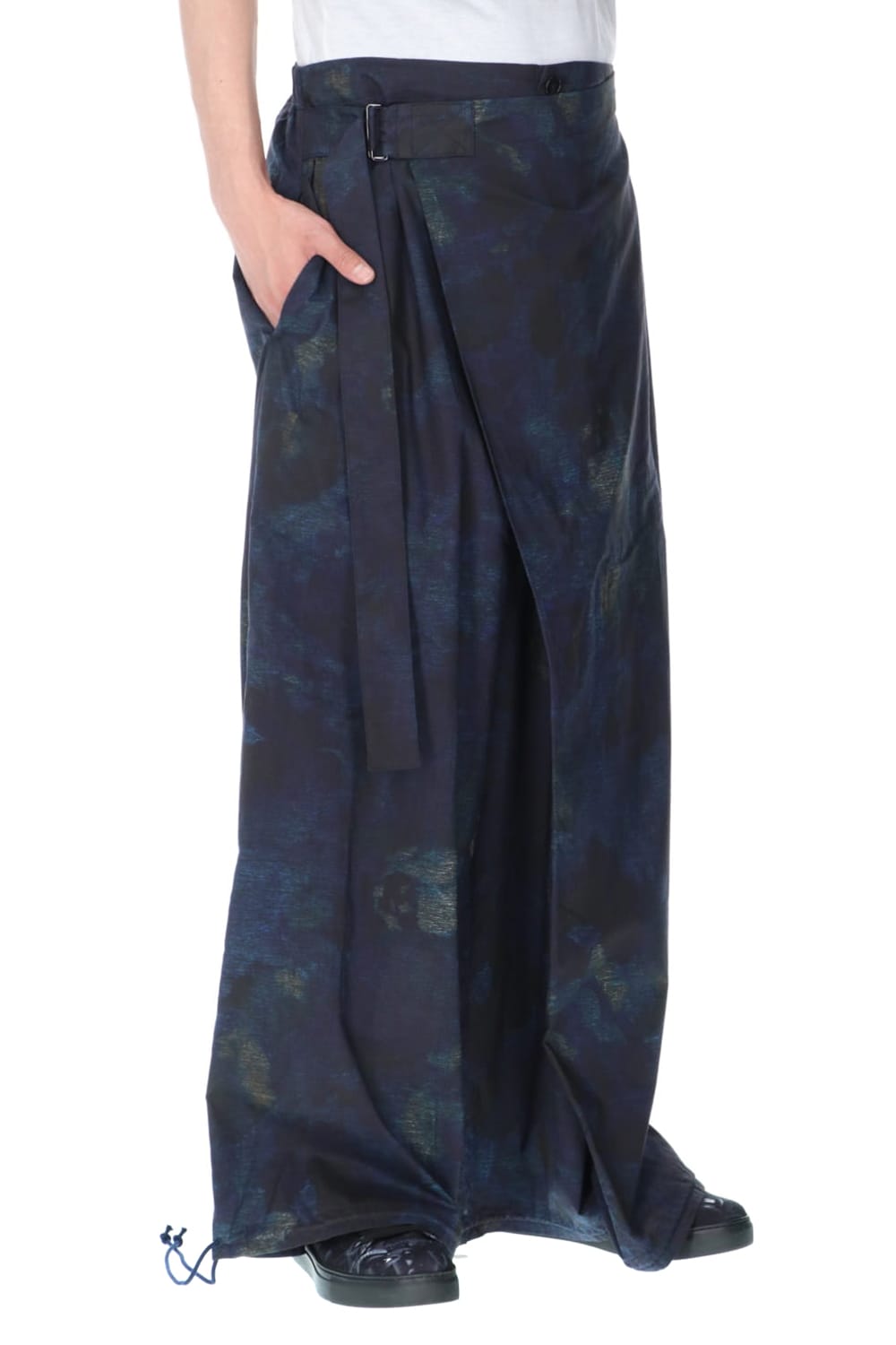 Thai style Balloon pants (Flower print) Dark Blue