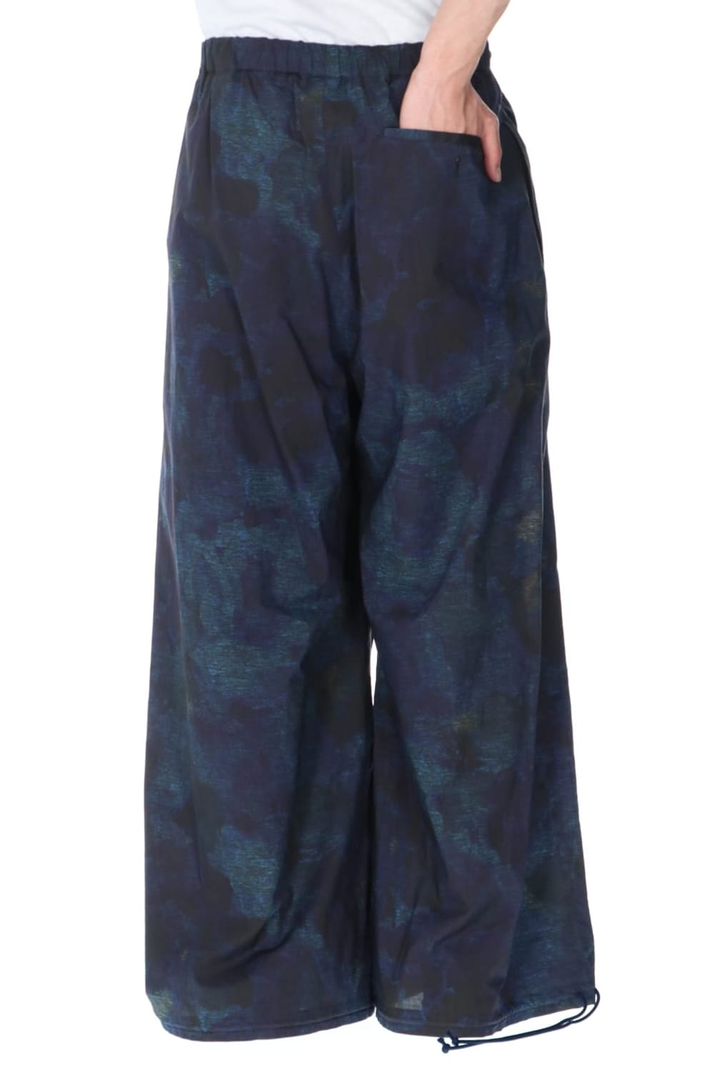 Thai style Balloon pants (Flower print) Dark Blue