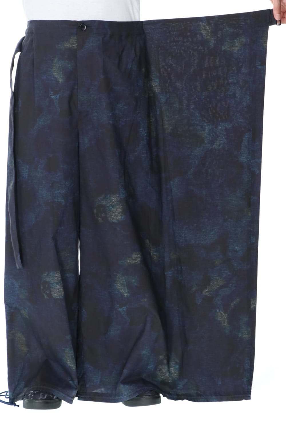 Thai style Balloon pants (Flower print) Dark Blue