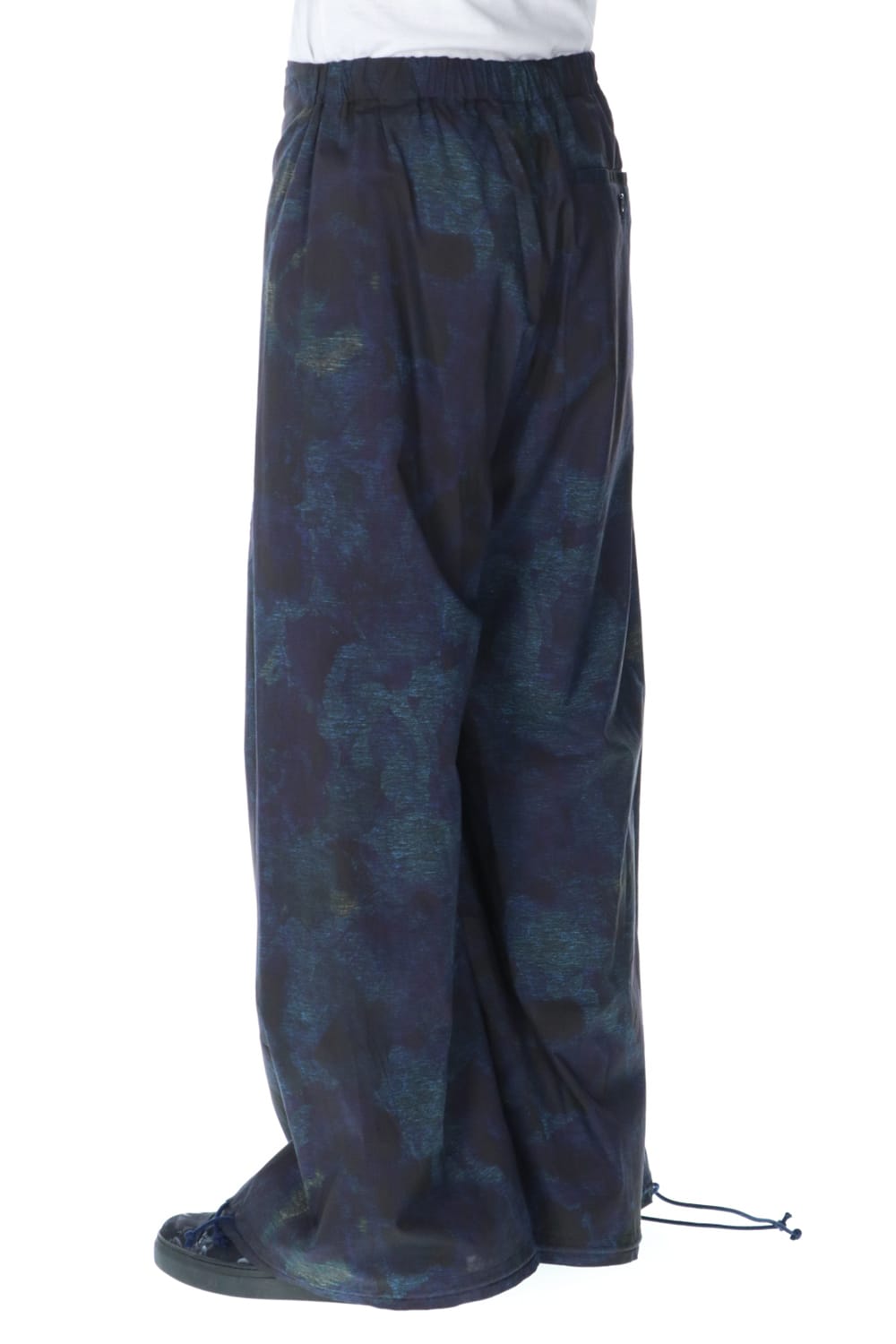 Thai style Balloon pants (Flower print) Dark Blue