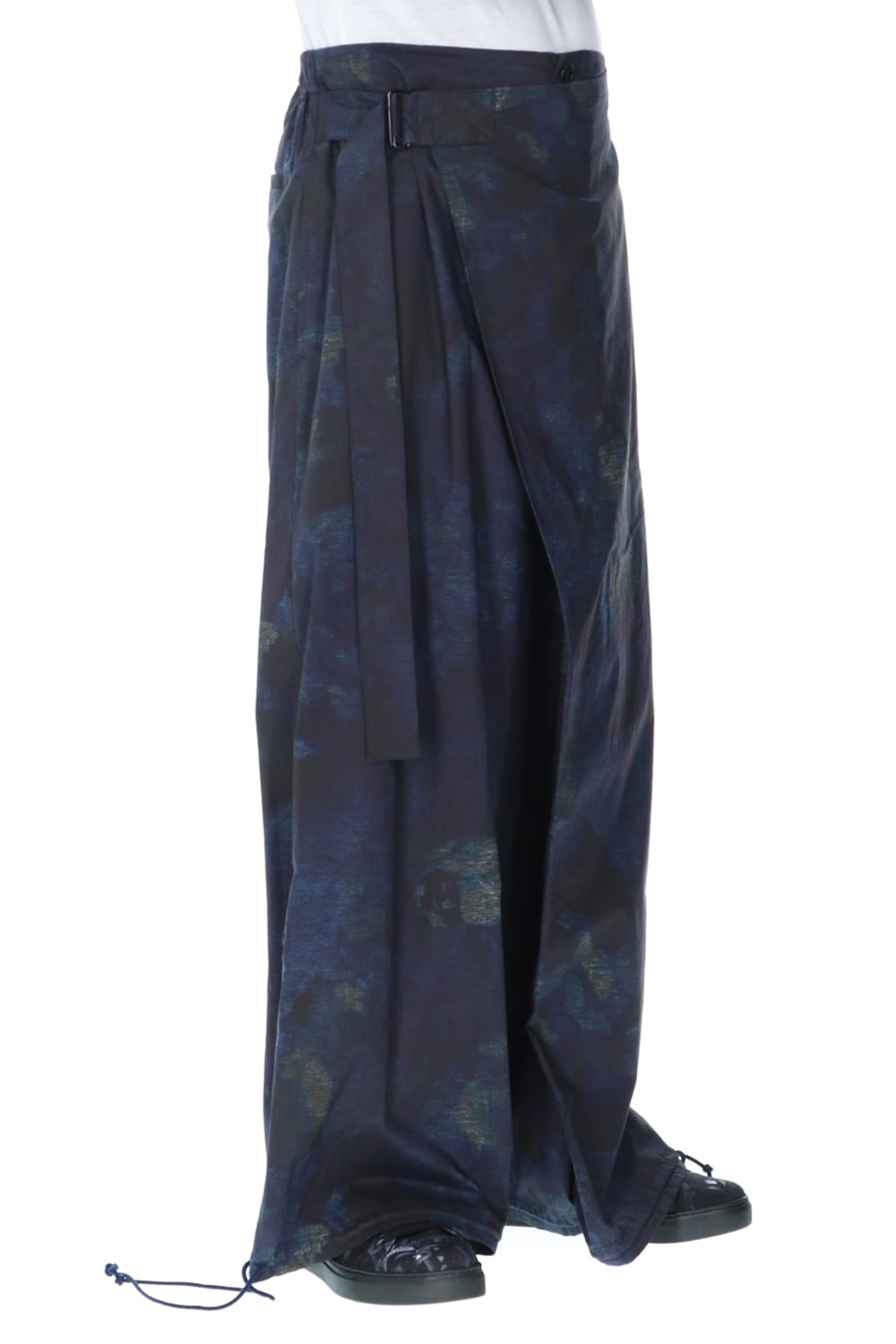 Thai style Balloon pants (Flower print) Dark Blue