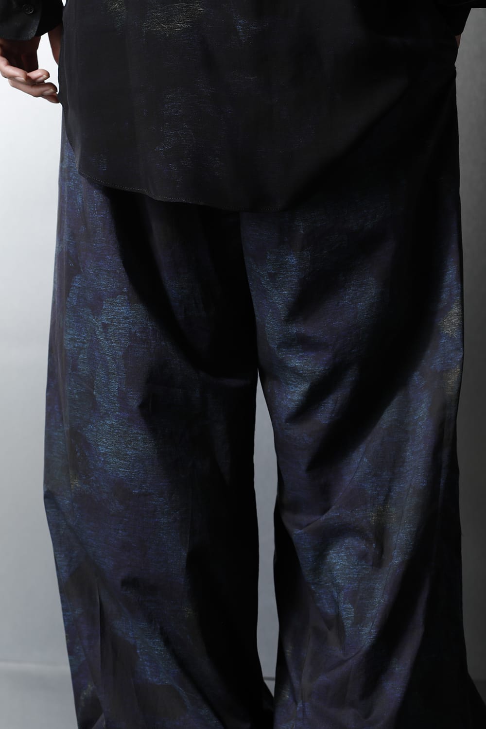 Thai style Balloon pants (Flower print) Dark Blue