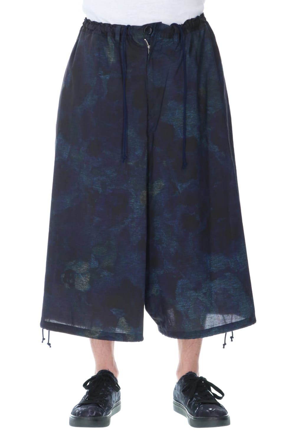 アシンメトリーパンツ ​(花柄) ダークブルー