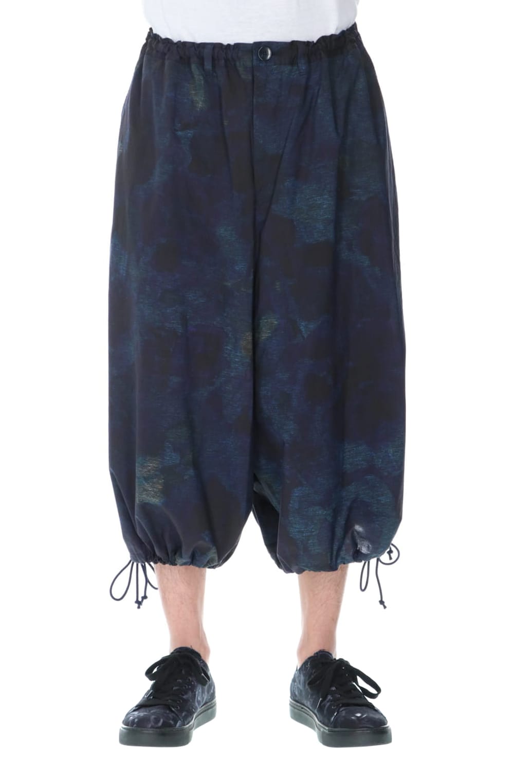 アシンメトリーパンツ ​(花柄) ダークブルー