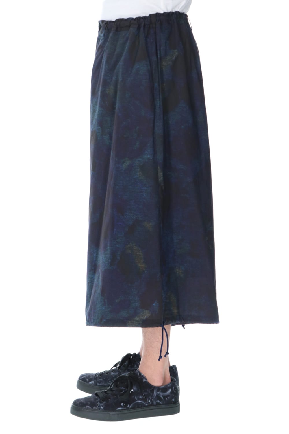 アシンメトリーパンツ ​(花柄) ダークブルー