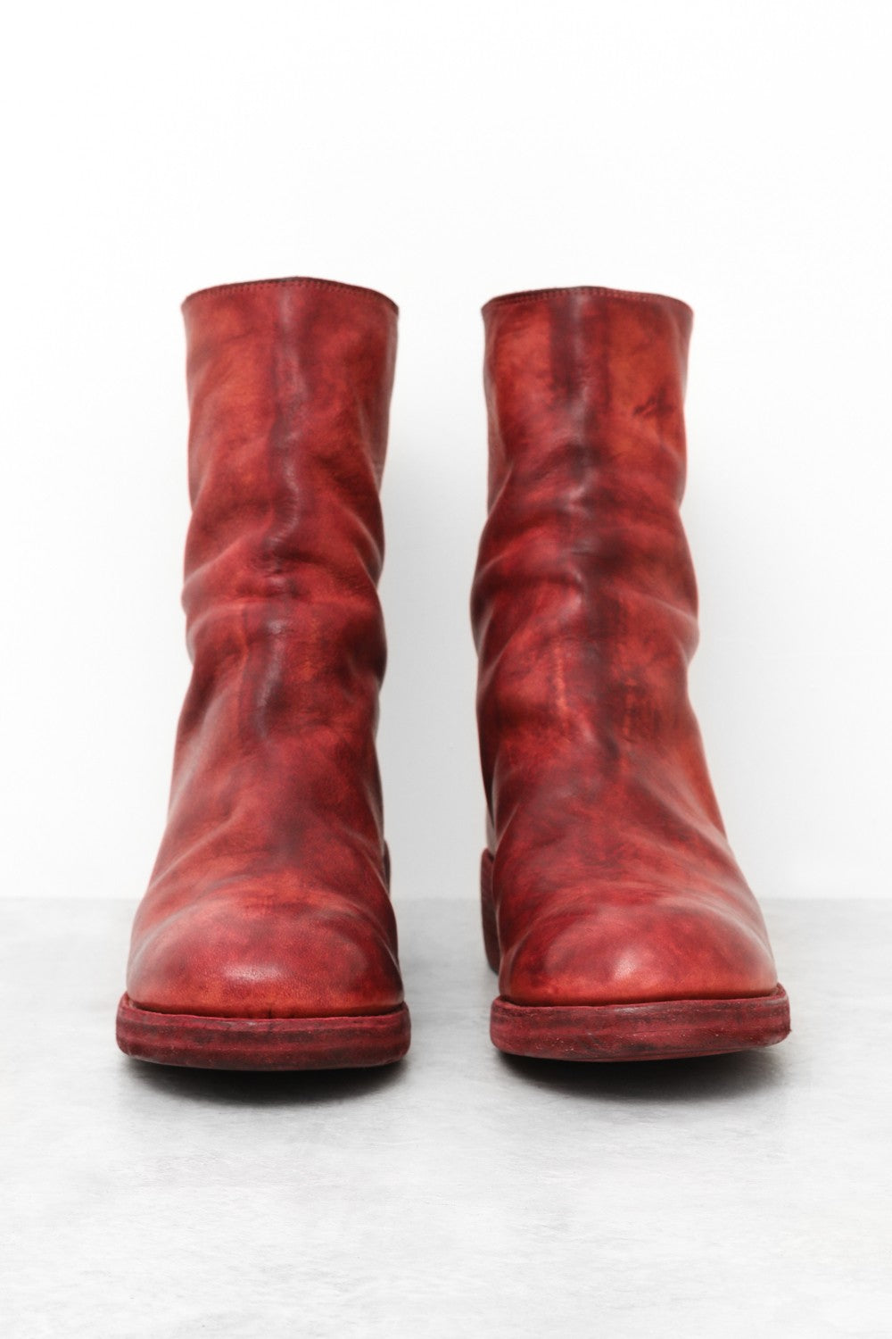 Back Zip Boots Double Sole - Horse Full Grain Leather