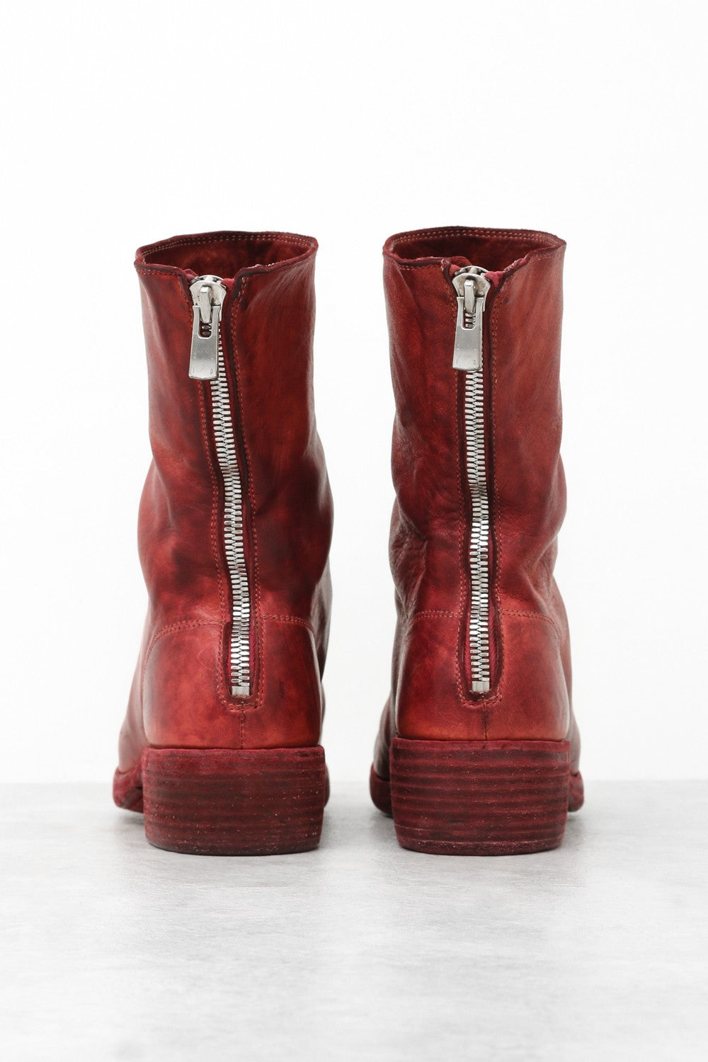 Back Zip Boots Double Sole - Horse Full Grain Leather