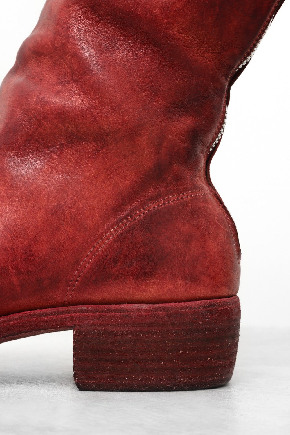 Back Zip Boots Double Sole - Horse Full Grain Leather
