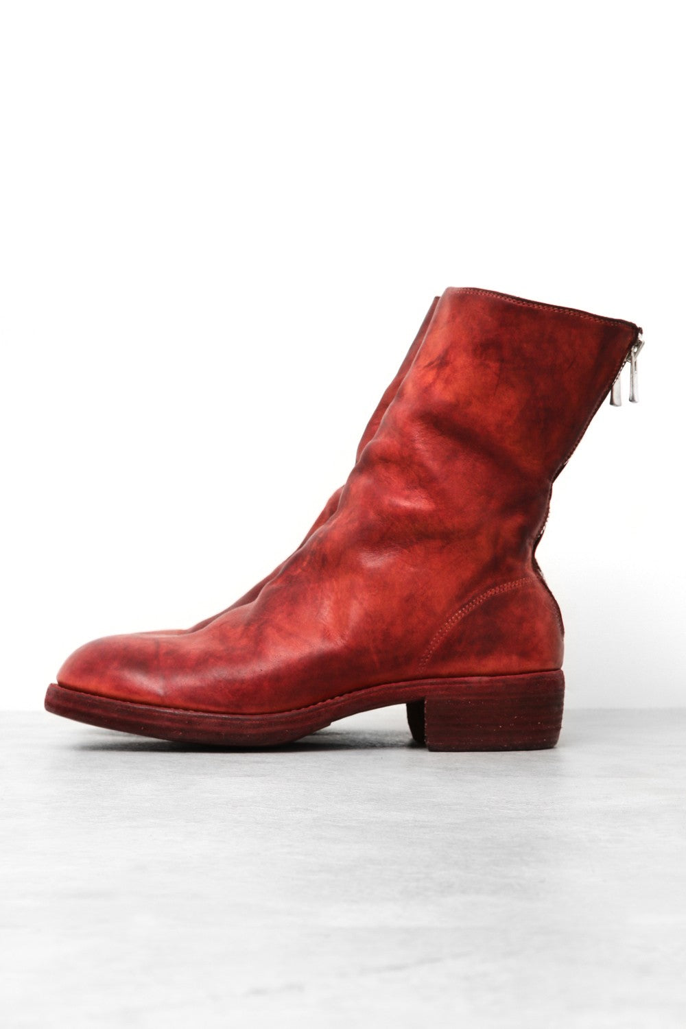 Back Zip Boots Double Sole - Horse Full Grain Leather