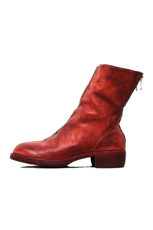 Back Zip Boots Double Sole - Horse Full Grain Leather