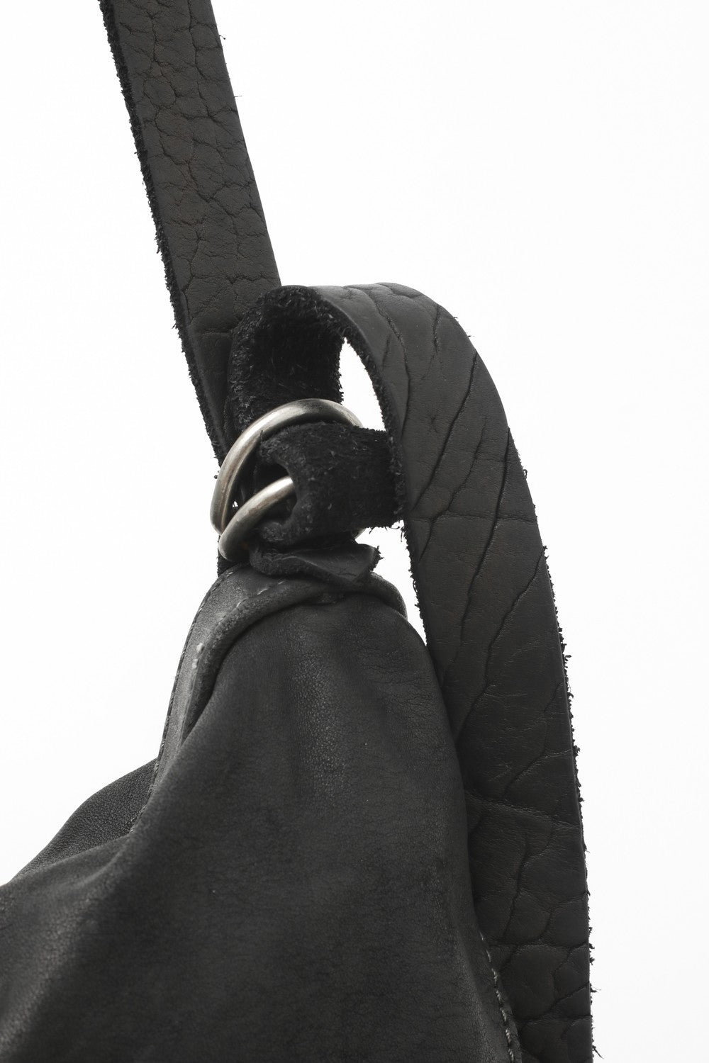 Leather Shoulder Bag Horse Full Grain Leather - M10 - BLACK