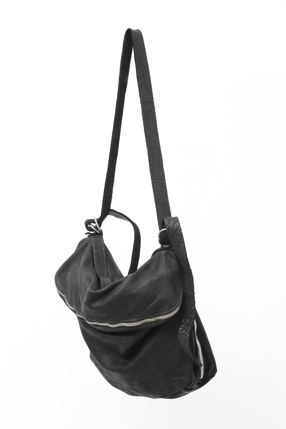 Leather Shoulder Bag Horse Full Grain Leather - M10 - BLACK