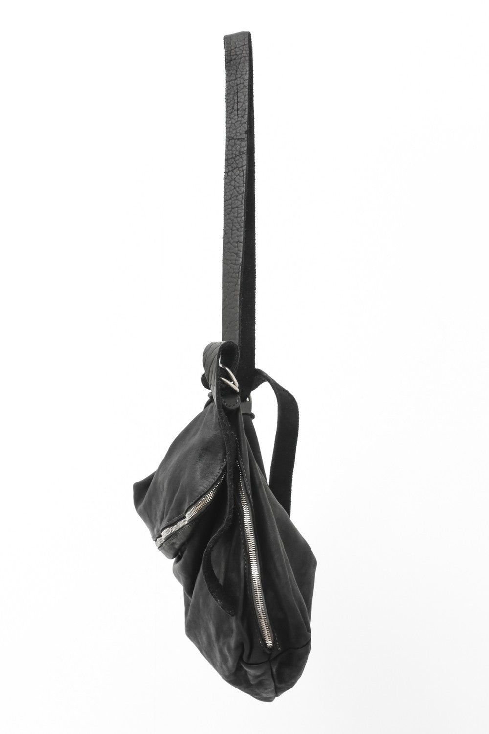 Leather Shoulder Bag Horse Full Grain Leather - M10 - BLACK