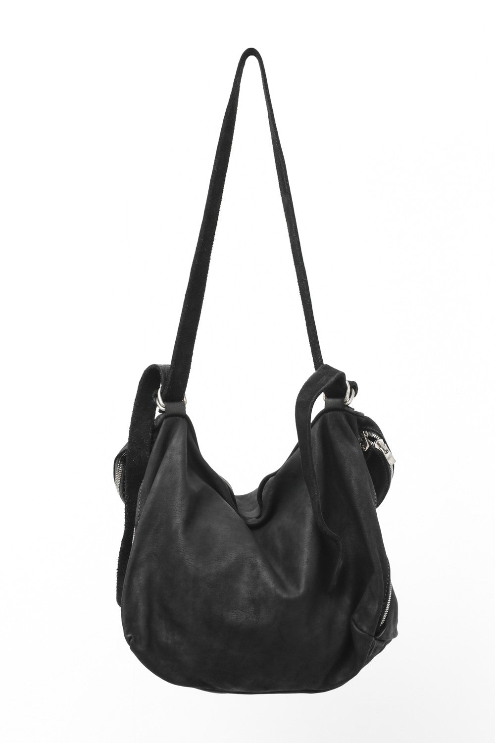 Leather Shoulder Bag Horse Full Grain Leather - M10 - BLACK