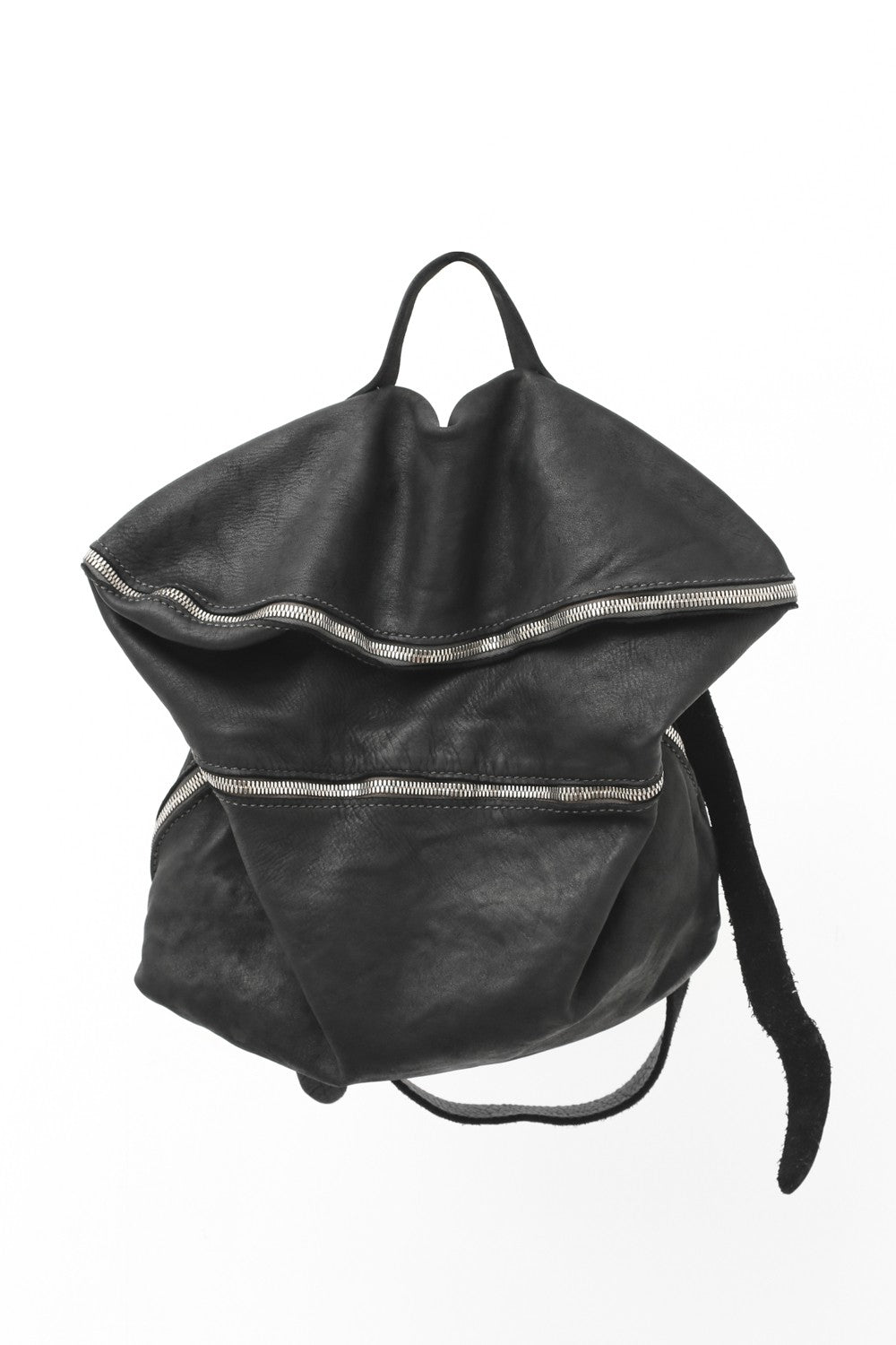 Leather Shoulder Bag Horse Full Grain Leather - M10 - BLACK