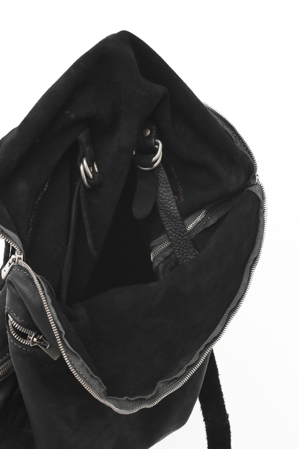 Leather Shoulder Bag Horse Full Grain Leather - M10 - BLACK