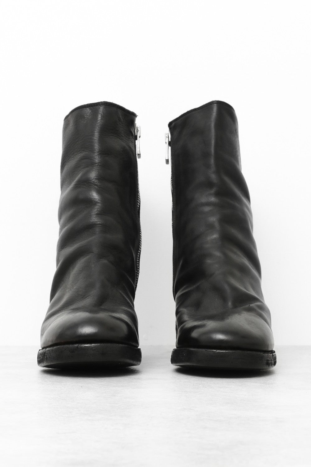 Side Zip Boots Double Sole - Horse Full Grain Leather