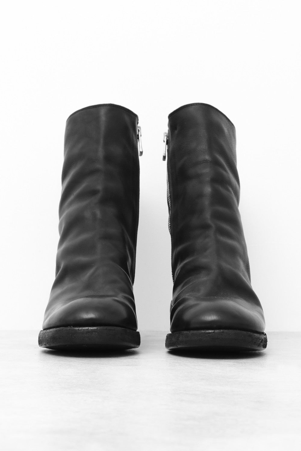 Side Zip Boots Double Sole - Soft Calf Full Grain Leather