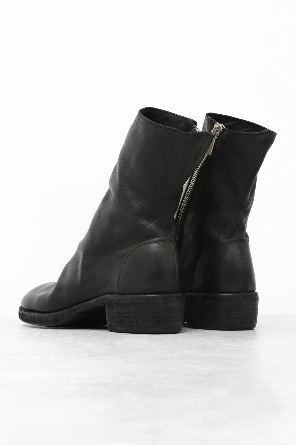 Side Zip Boots Double Sole - Soft Calf Full Grain Leather