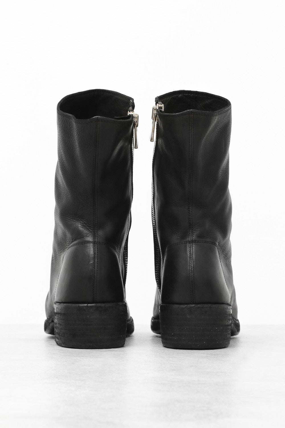 Side Zip Boots Double Sole - Soft Calf Full Grain Leather