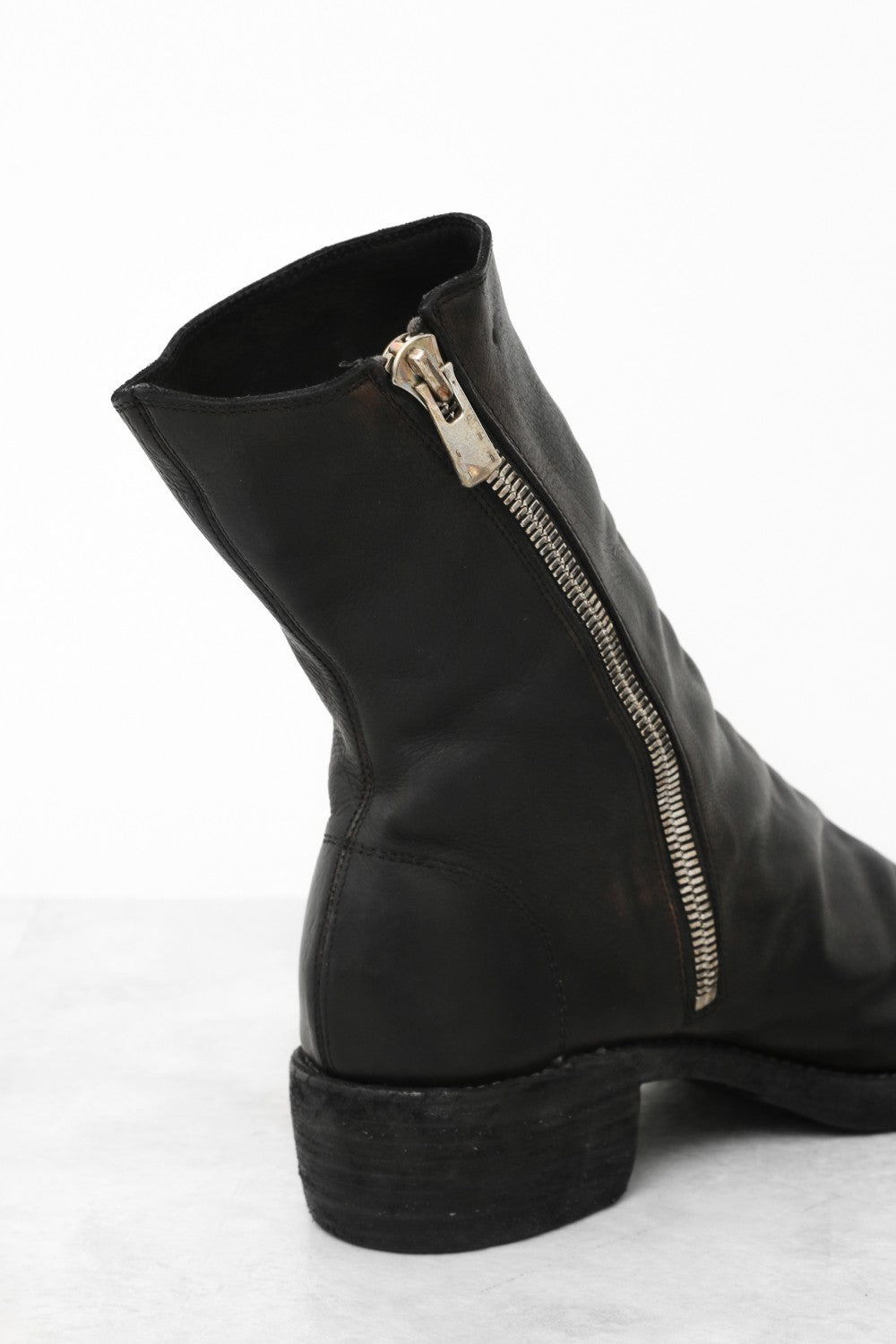 Side Zip Boots Double Sole - Soft Calf Full Grain Leather