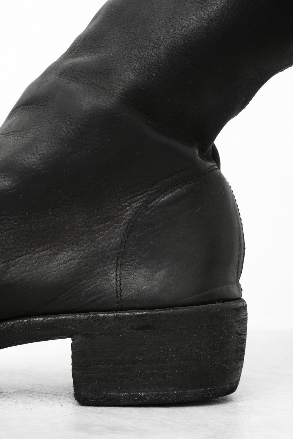 Side Zip Long Boots Double Sole - Calf Full Grain Leather