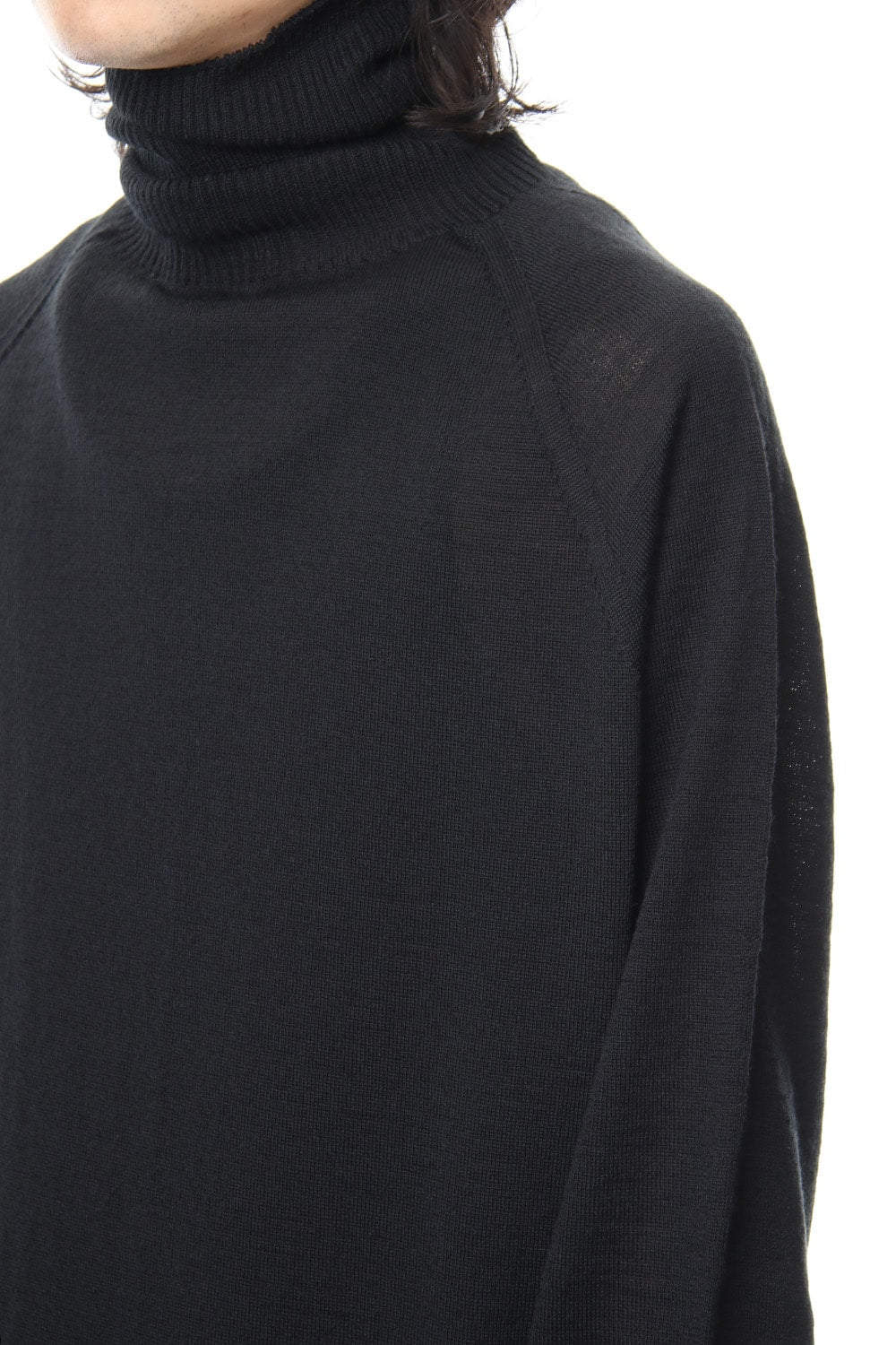 Long Turtle Knit-Black