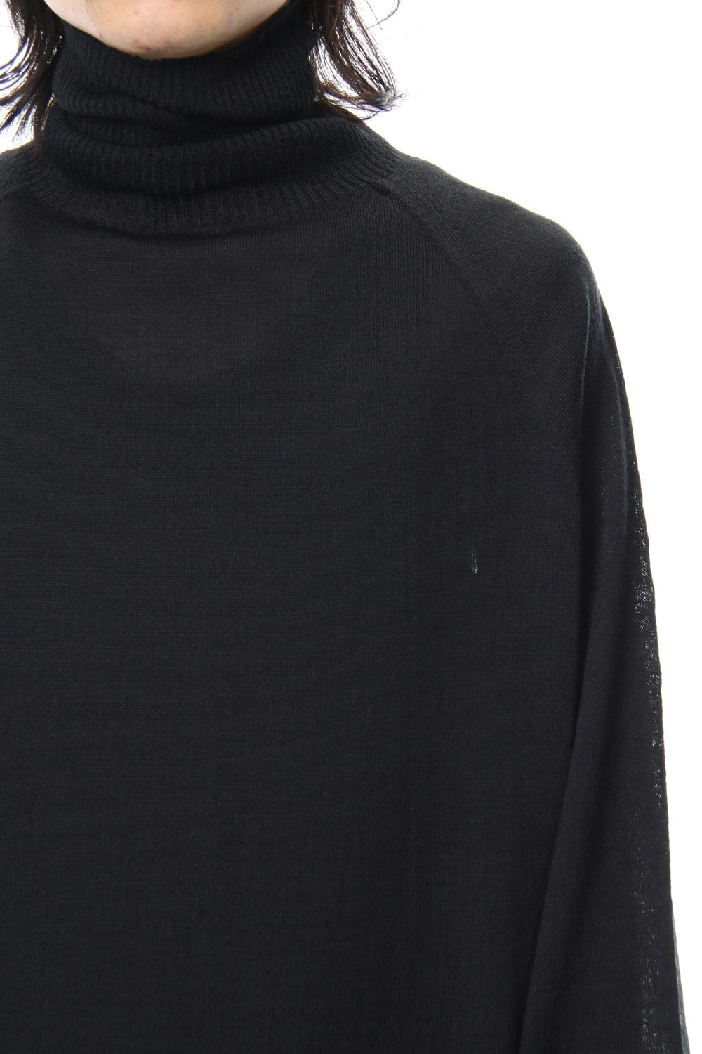 Long Turtle Knit-Black
