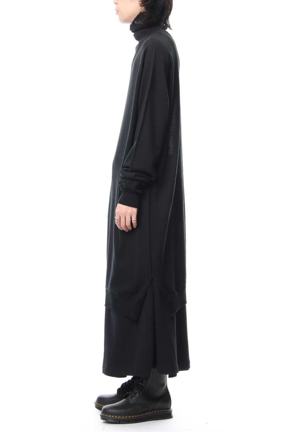 Long Turtle Knit-Black