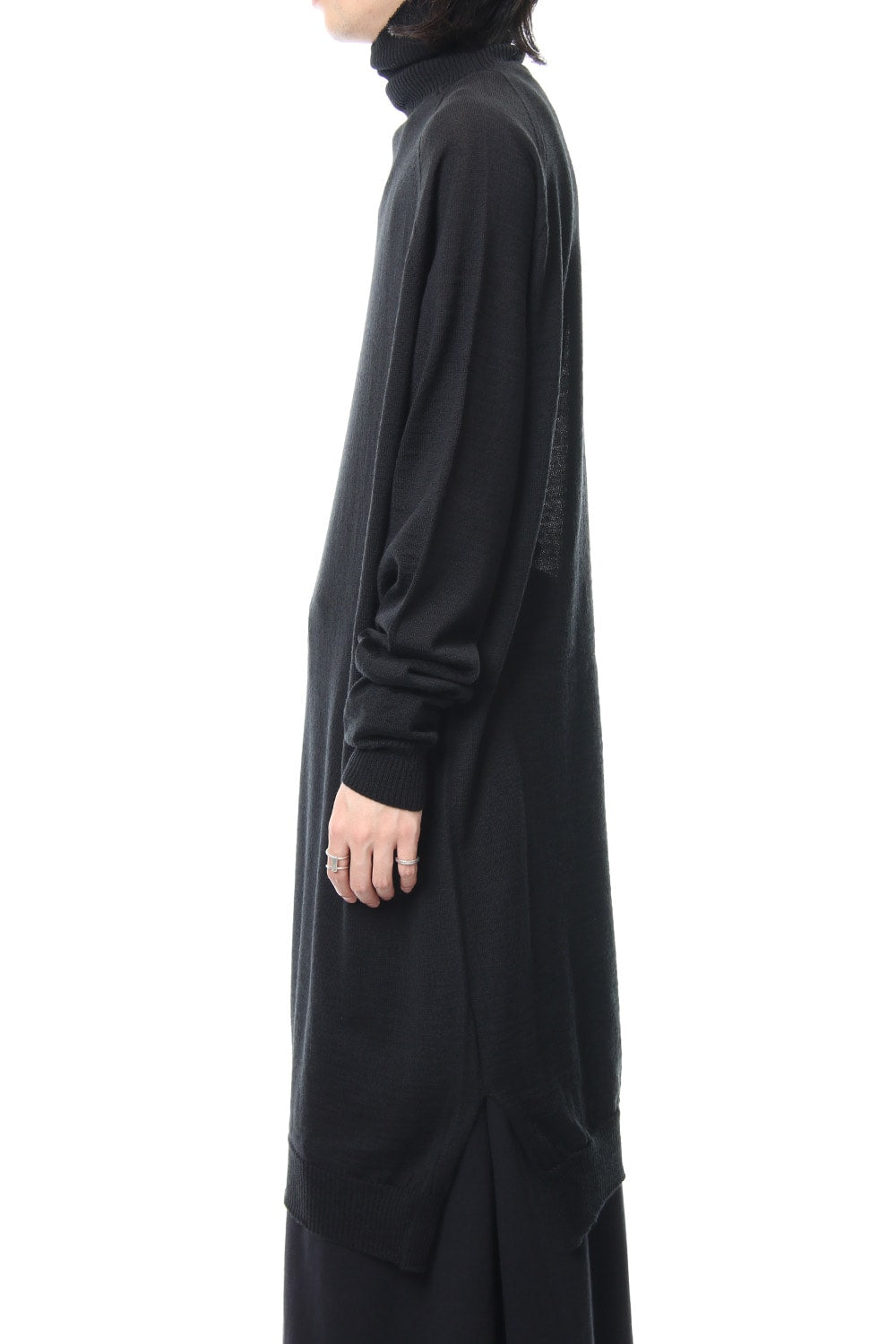 Long Turtle Knit-Black