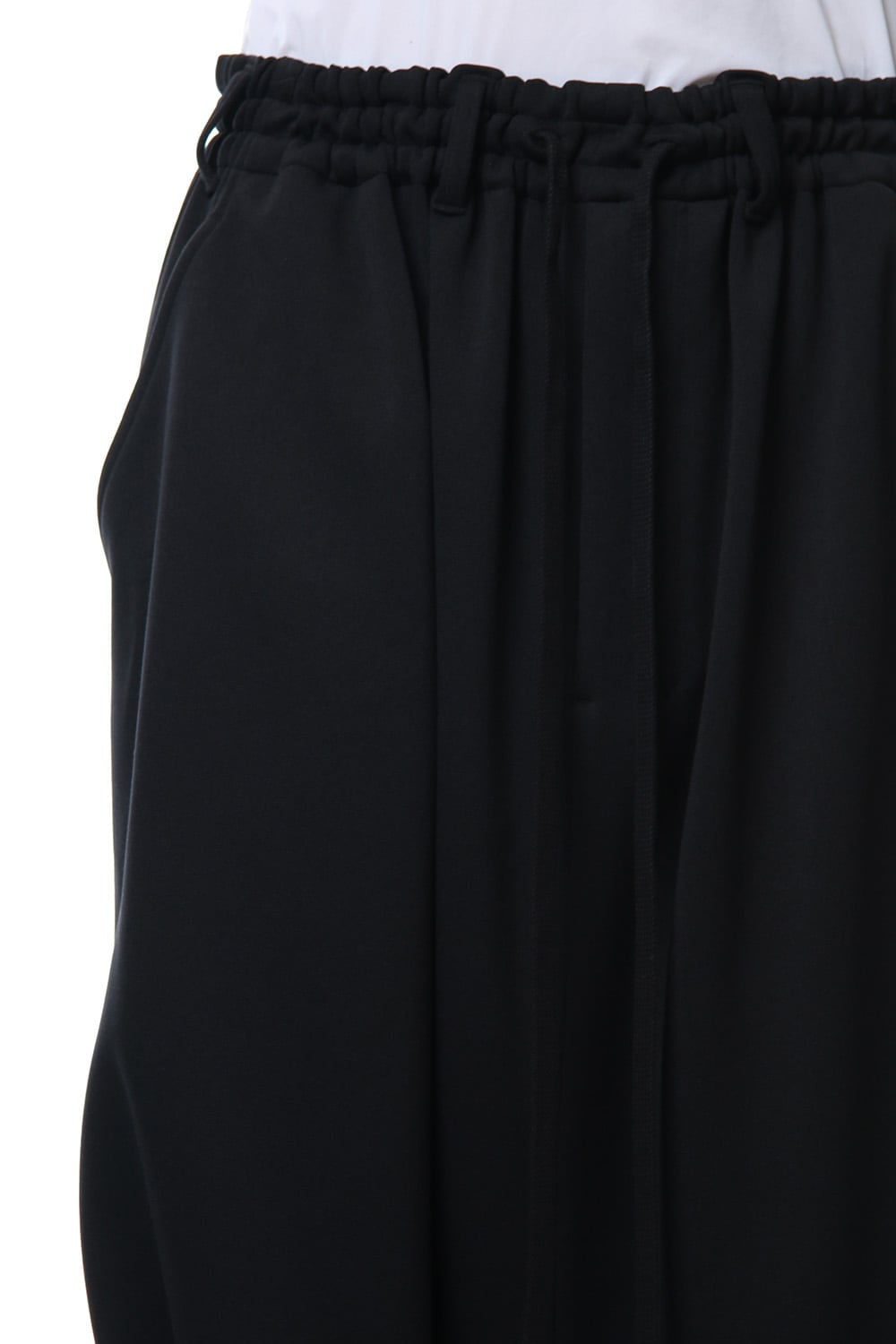 Hem Rib Line Sarouel Pants - blk