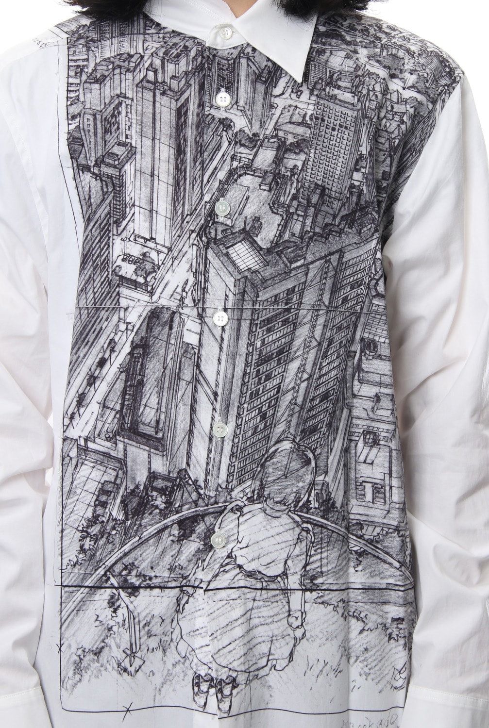 Neck Cutting Shirt Ghost In The Shell - Ground Y