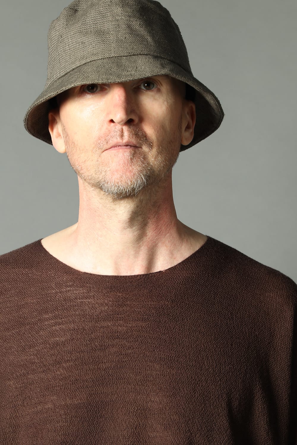 ルーズフィット ロングスリーブ メリノウール  ダークブラウン