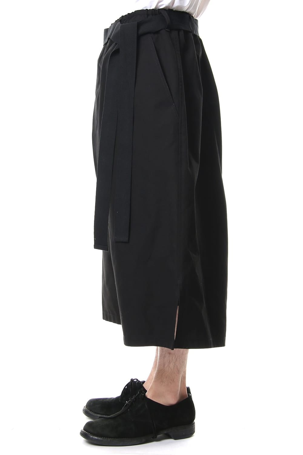 Left wrap pants Black