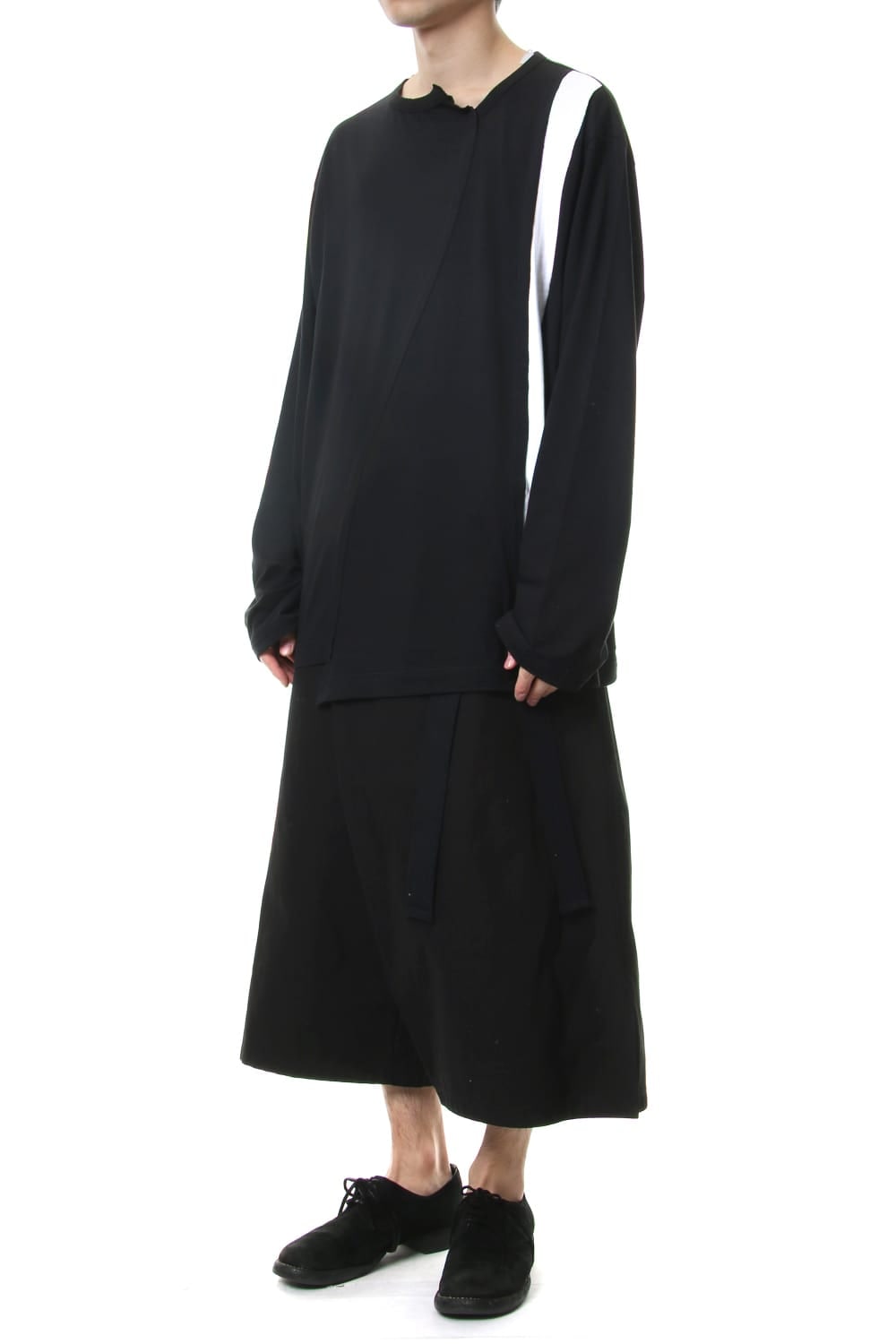 Left wrap pants Black