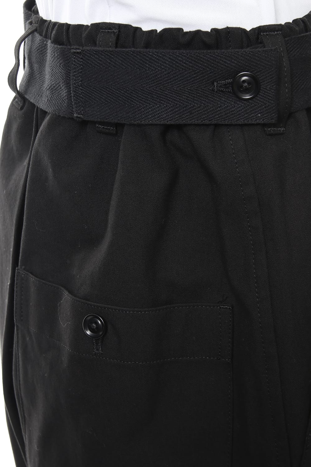 Left wrap pants Black