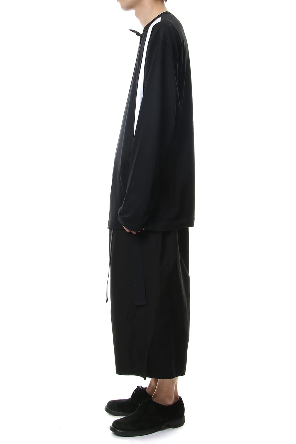 Left wrap pants Black