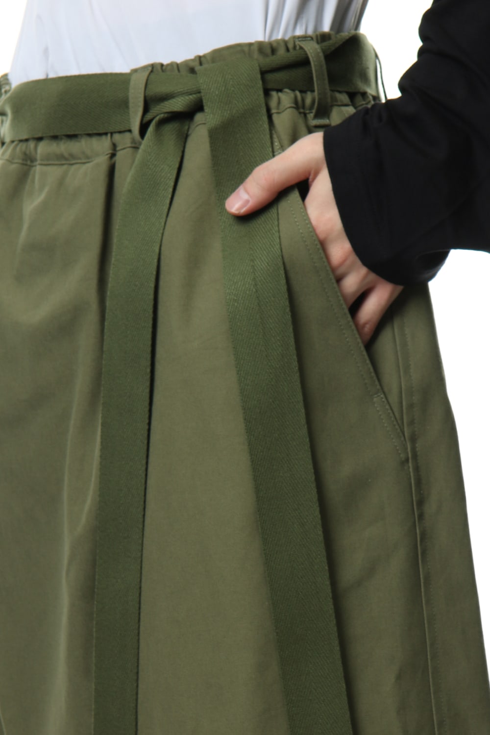 Left wrap pants Kahki