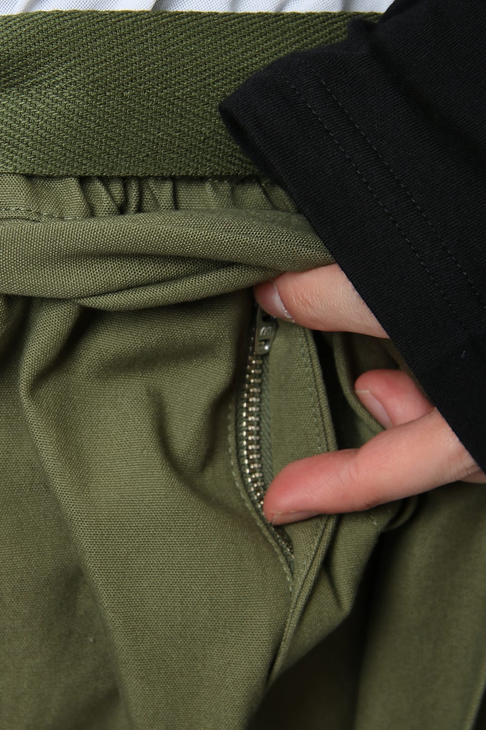 Left wrap pants Kahki