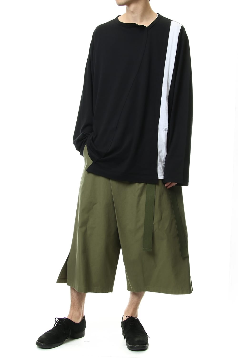 Left wrap pants Kahki