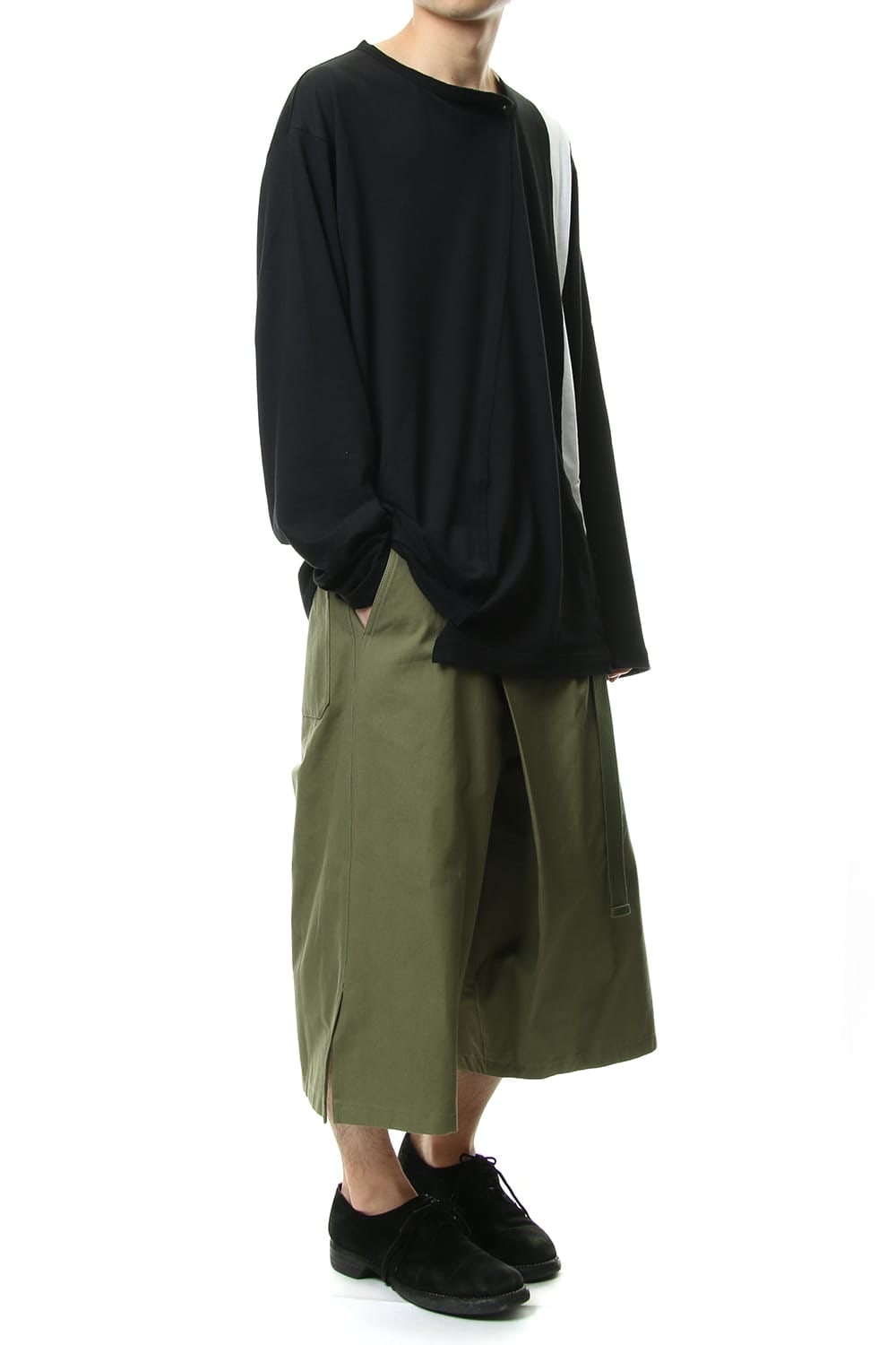 Left wrap pants Kahki