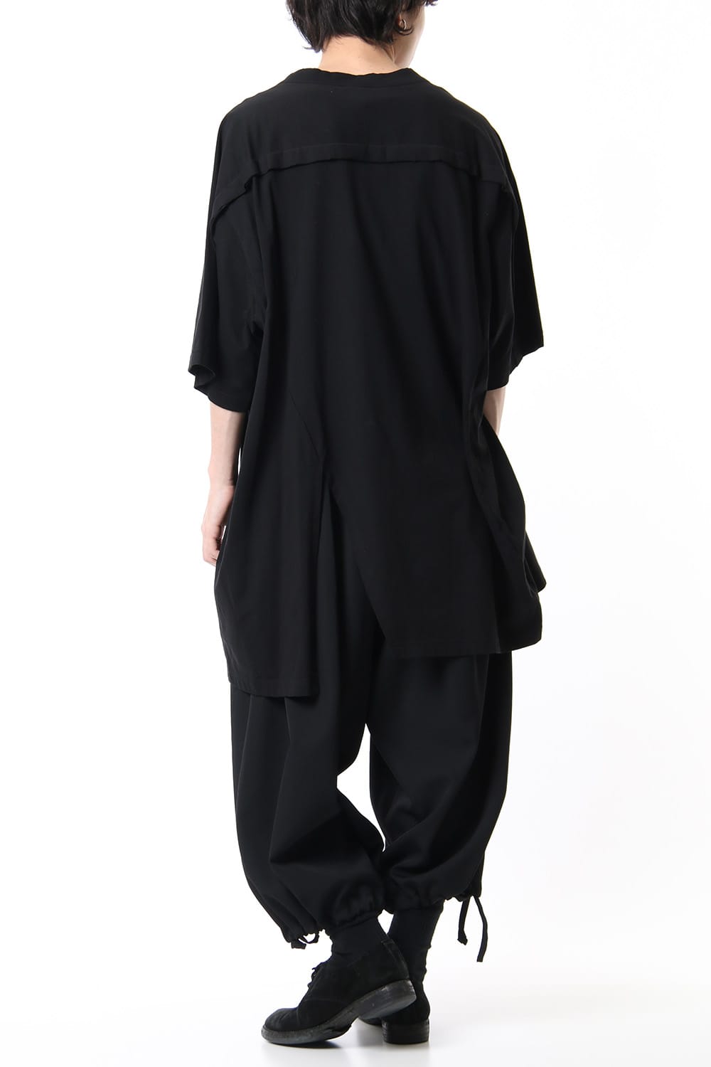 Front raglan slit short sleeve T