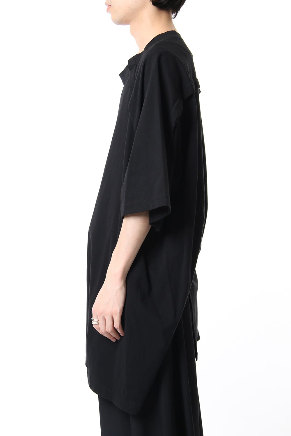 Front raglan slit short sleeve T