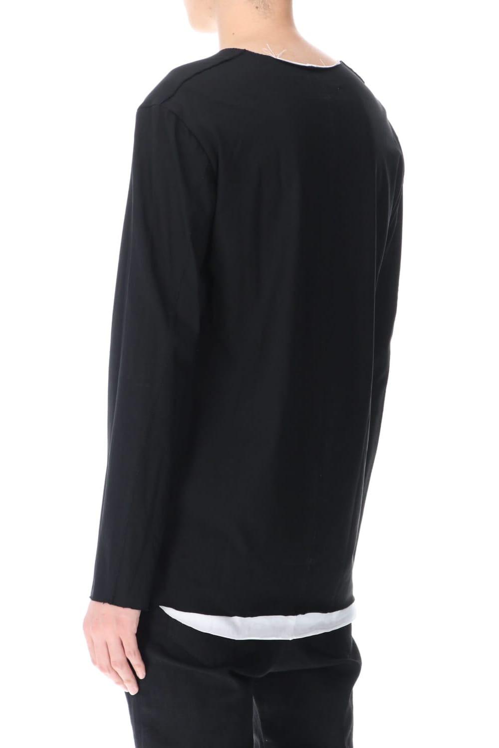 Layered Cutsew 4TH (V-Neck) Black/White