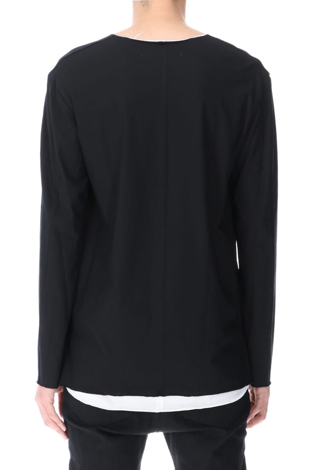 Layered Cutsew 4TH (V-Neck) Black/White