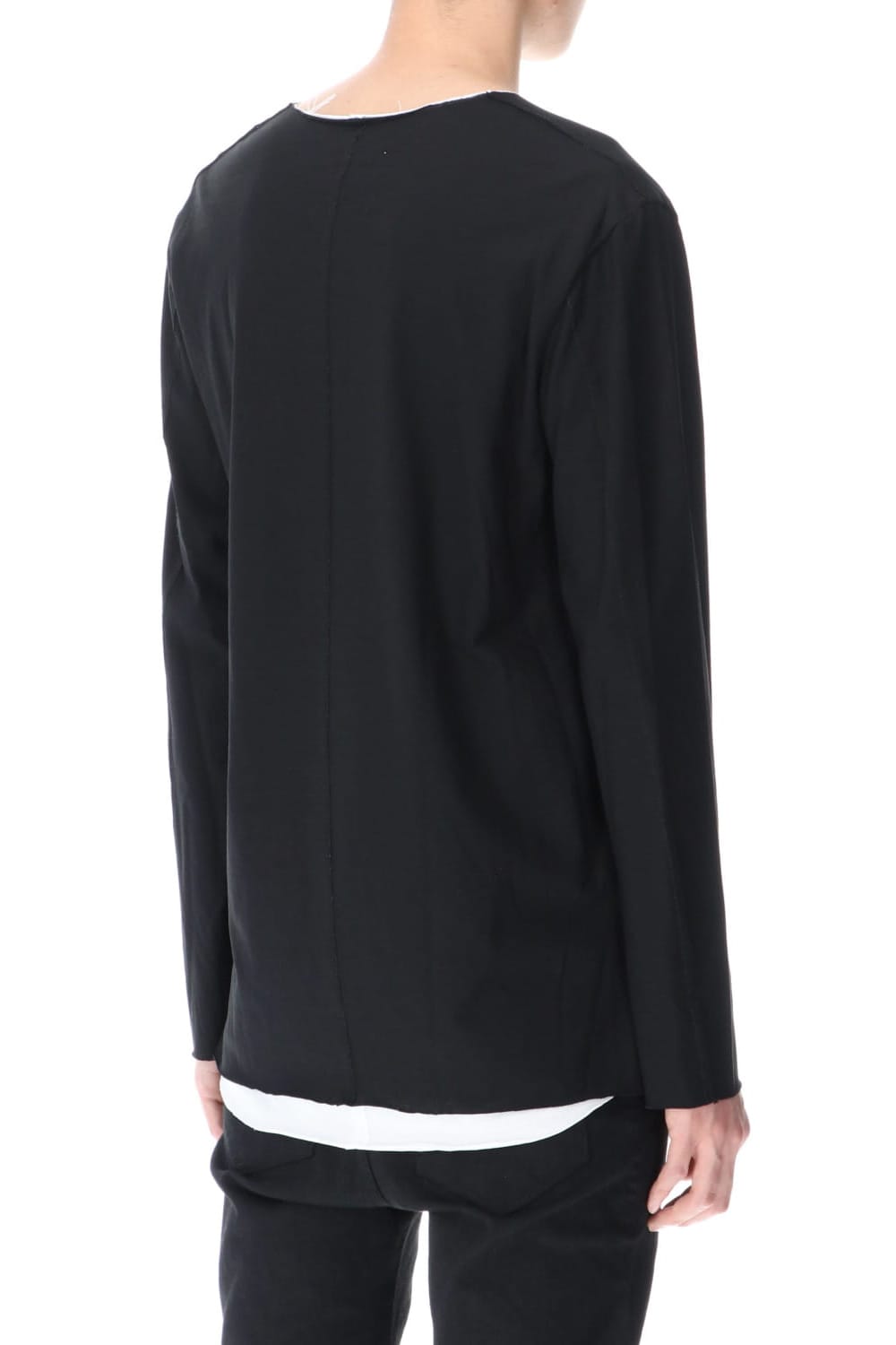 Layered Cutsew 4TH (V-Neck) Black/White