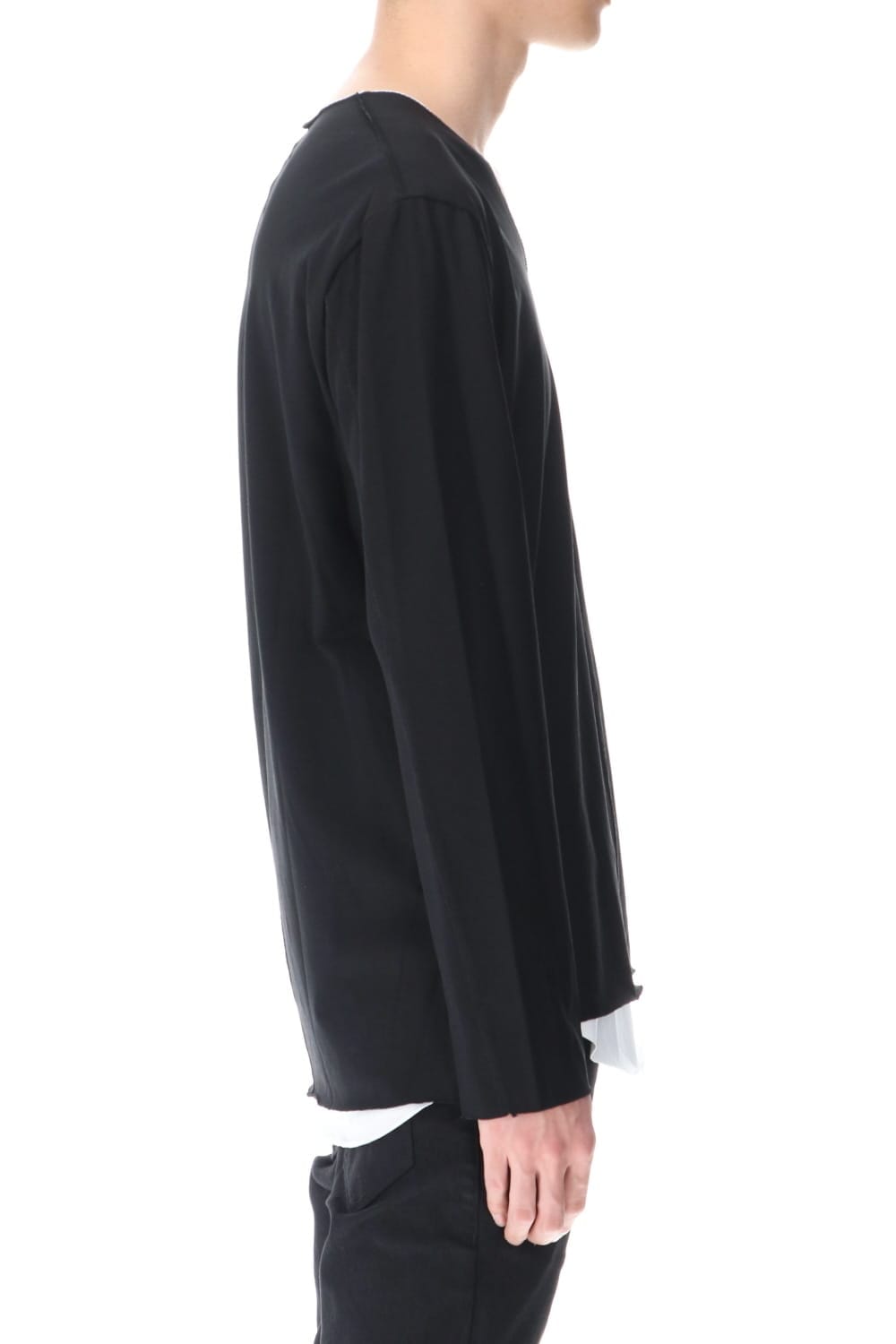 Layered Cutsew 4TH (V-Neck) Black/White