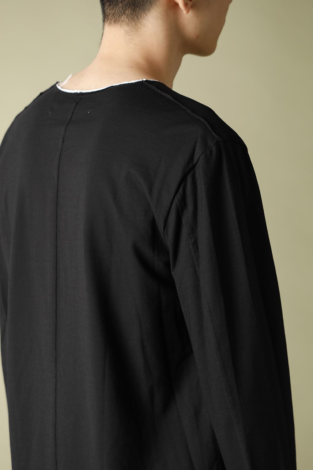 Layered Cutsew 4TH (V-Neck) Black/White