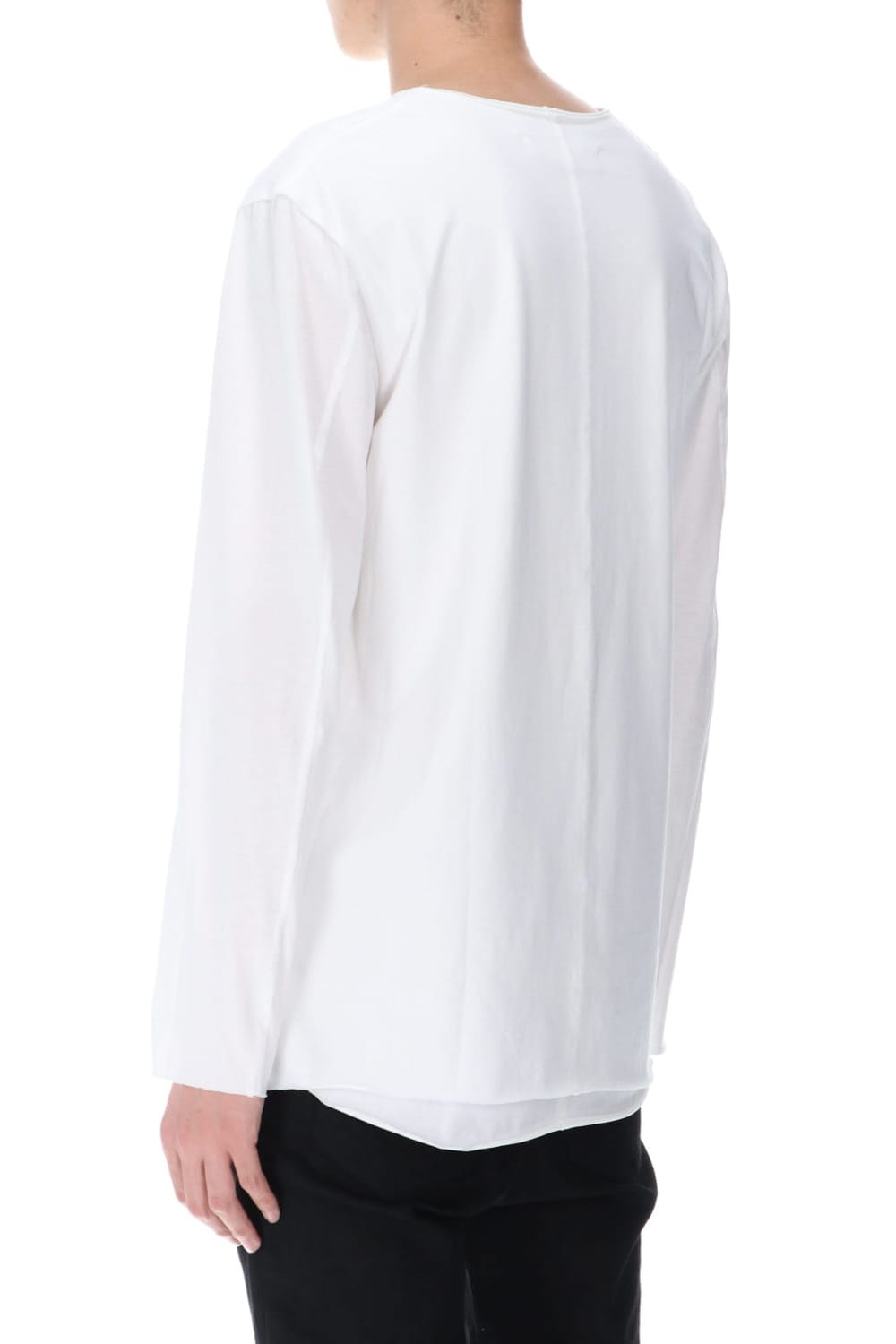 レイヤード カットソー4TH (V-Neck) White