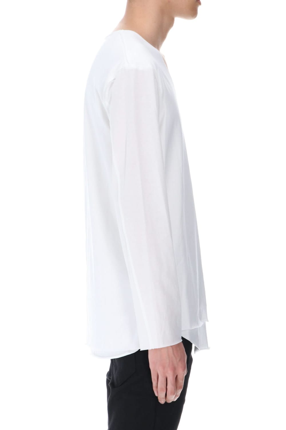 レイヤード カットソー4TH (V-Neck) White